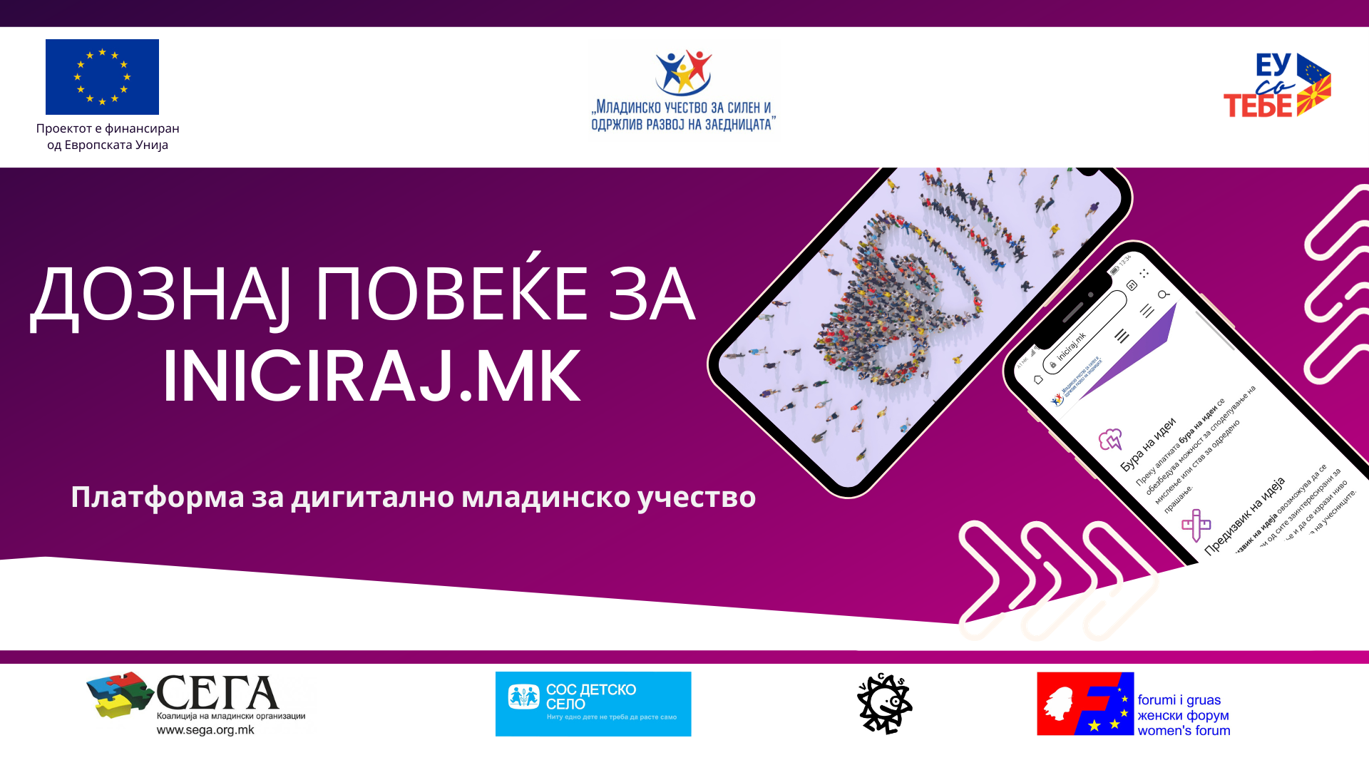 Серија на јавни настани за промоција на Дигиталната платформа за младинско учество iniciraj.mk