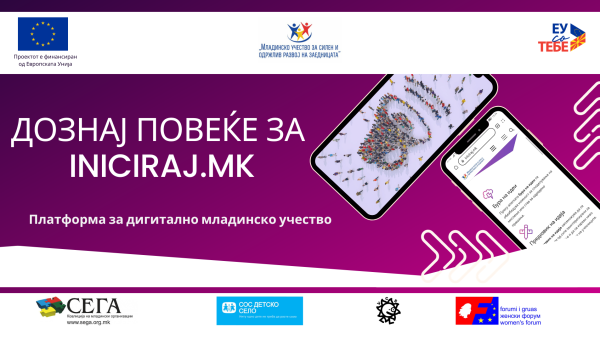 Серија на јавни настани за промоција на Дигиталната платформа за младинско учество iniciraj.mk
